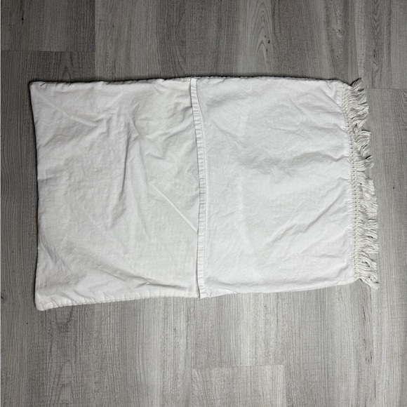 Hearth & Hand Cream quilted standard size pillow sham with fringe-exc - Picture 9 of 9
